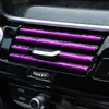 10PCS Car Interior Moulding Trim Strip Colorful Styling Plating Air Outlet Auto Airs Conditioner Decoration Sticker Cars Accessori246S