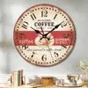 Horloges murales 2021 Vintage Horloge en bois Décoration de la maison Art Grande montre Horloge Living Drop