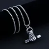 2022 Fist Fitness and Gym Necklaces Pendants Chain Punk For Men Hip Hop Stainless cool style Titanium Steel Alloy Pendant necklace
