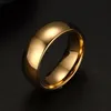 Cluster Ringe Klassische Wolfram -Carbide 8 mm Männer polierter Kuppel Ehering Band Ring für Männer Engagement Schmuck in Gold Rose G2713