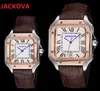 Famoso stile di design classico Luxury Fashion Crystal Donna Uomo Orologi Donna Quadrante al quarzo Quadrante romano Orologio da polso in vera pelle all'ingrosso