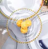 21 cm runde hochzeit klare goldene glas perlen ladegerät pates glasplatte für hochzeit tisch dekoration meer versand dhp38