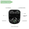 Transmetteur FM de voiture X8 Modulateur auxiliaire Bluetooth Récepteur audio mains libres Lecteur MP3 3.1A Charge rapide Double USB avec emballage