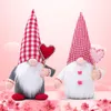 Mother's Day Feestartikelen Lattice Love Shape Faceless Doll Creatieve Gift Doek Thuis Bos Oudere Ornamenten