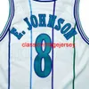 Genähte Männer Frauen Jugend 1993 #8 Eddie Johnson Champion Jersey Stickerei Custom Jeder Name Nummer XS-5XL 6XL