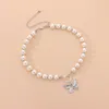Pearl Bead Chain Pendant Necklace for Women Fashion Short Choker Neck Colar Jewelry Party Gift