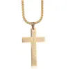 Ketten Klassiker Edelstahl Bibel Kreuz Halskette Anhänger Männer Hip Hop Schmuck Mode Gold Silber Farbpistole Schwarz Langkette