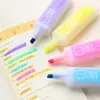 Highlighters 6 قطع jumbo تحقق بطانة تمييز علامة القلم lightfast الفلورسنت اللون الحبر القرطاسية اللوازم المدرسية Canets Escolar FB646