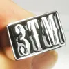 FANSSTEEL Bague de nom sur mesure Bijoux en acier inoxydable 3 lettres Numéros d'EFP Initiales Bague alphabet Personnalisé Cadeau personnalisé 4334382