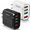 Unviersal 4 USB-порта, адаптер для зарядных устройств ЕС, США, дома, путешествий, для Samsung s8 s9 Edge s10 iphone 15 12 13 14 B1