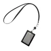 Titulaires de cartes Couverture de travail verticale PU pour Weomen Filles Employés du personnel Poitrine ID Tag Bureau Porte-badge Bus avec Lanyard258q