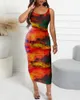 2021 new color printed bodysuit bag hip Skirt Set Y1006