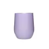 12oz Glitter Tumbler Beker met Deksel Roestvrij staal Iridecent Wine Cups Eiervorm isolate Fles FY4743