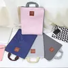 Canvas zipper multi-layer A4 document bag portable tablet computer bags mobile phone briefcase