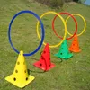 12 Pcs/Set 40cm Soccer Speed Agility Rings ABS Sensitive Football Training Equipment Pace Lap Football Ball Training Accessories