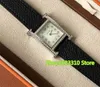 Fashion Famous Brand Design äkta läderklocka Square Dail Inlay Zircon Crystal CZ Watch Clock Women Kvinnlig midjebandsklockor