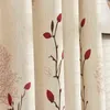 [byetee] Pastoral Curtains For Living Room Bedroom Drapes Custom Red Semi Light Window Curtain Voilage Rideaux Chambre 210712