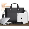 Jun Briefcase Shoulder Bag Handbag Laptop Men039s Leather Folder For a4 Documents Designer Tote Chain Business Travel Messenger7435958