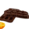 12 Silicone Robot Chocolade Ice Mold Cake Candy Jely Pudding Bakken DIY Cartoon Mold Cookie Bakken Decoreren Gereedschap Bakvormen