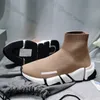 1Designer Socks Casual Shoes Platform Men Mens Woman Shiny Knit Speed ​​20 10 Trainer Runner Sneaker Sock Shoe Master Präglade kvinnors sneakers hastigheter Booties Paris 354