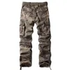 Man Cargo Spodnie Wojskowe Styl Tactical Army Spodnie Pocket Joggers Proste Luźne Worki Spodnie Kamuflaż Spodnie Mężczyźni Odzież 211108