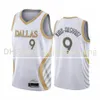 Dallasmavericksmen Luka Doncic Kristaps Porzingis 2020-21 White City Koszykówka Jersey Nowy mundur