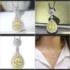 Necklaces & Pendants Jewelry Delivery 2021 Deluxe Group Inlaid Drop Pendant Sparkle Topaz Zircon Pink Pear Shaped Diamond Necklace Z1Tst