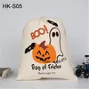 Party Halloween Tote Сумка Хлопок Холст Конфеты Подарочный Мешок Трюк или Лечение Сумки Drawstring Сумки Фестивальные Стороны Поставки