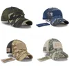 5 stijl Tactische Camouflage Baseball hoed Mannen Zomer Mesh Militaire Leger Caps Gebouwd Trucker Cap Hoeden Met USA Vlag Patches DD19566659