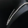 collier designer colliers de tennis diplômés Chaîne de glace unique cristal Bijoux en diamant de luxe acier au titane Cadeaux européens et américains de rangée de hip hop de rue