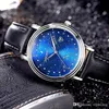 Men's High Quality Constellation Watch Blue Star Dial Leather Strap Waterproof Women's Brand Clothing quartz Horoscope wrist