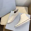 Designer Femmes Toile Plat Pointu Chaussures Décontractées Pra Mode Dames Confort Printemps Noir Blanc Haut Sneaker Bas Haut Femme Baskets