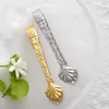 American Embossed rose Ice clip Kitchen Tools 304 stainless steel small coffee shop sugar clips food RRD11870