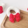 Yeni Tatlı Kız Öğrenci Basit Sevimli Kırmızı Yay Peluş Kauçuk Bant Saç Halat Moda Koreli Çocuk Tokalar Saç Aksesuarları