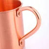 Realand 100% puro Cobre Moscou Mule Mula Caneca 14 e 16oz Sólido Sólido sem Liner Inside para Cocktail Café Cerveja Leite Água 210409