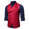 Gilet da uomo Solido Abito da uomo Gilet Casual Slim Uomo Abito formale Business Gilet da sposa Gilet maschile Homme Monopetto Party Outwear