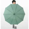 Windtroof Reverse Folding Automatisk regnparaply för män Kvinnor 10 Ribbor Reflekterande Stripe Portable Kvinna Paraply Male Paraguas