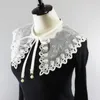 Boogbladen vrouwen kanten nep kraag shirt blouse afneembaar voor halve tops witte flase kragen shwal vrouwelijke accessoires donn22