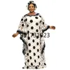 Klassiska afrikanska kvinnor etniska kläder dashiki vattenlöslig spets lös lång klänning inåt halsduk fri storlek byst 140 cm
