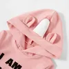 Frühling und Herbst Einhorn Brief drucken rosa Hoodies Sweatshirts für Mama mich 210528