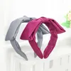 Mode Frauen Stirnband Breite Seite Big Bowknot Haarband Einfarbig Casual Kopfbedeckungen Für Erwachsene Haar Zubehör