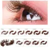 3D Mink Brown False Eyelashes Cross Long Natural Fake Eyelashes Stage Show Makeup Thick Eye Lashes