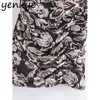 Vintage tryckt snett axel asymmetrisk klänning sexig kvinna draped bodycon mini vestido sommar natt ut ropa mujer 210514