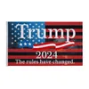 Em estoque 3 * 5 ft trunfo bandeira 2024 bandeiras eleitorais Donald a excursão de vingança 150 * 90 cm banner transporte rápido