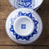 4,5 polegadas Bacia de arroz Jingdezhen Azul e Branco Porcelana Talheres Chinês Dragão Dinnerware Ramen Sopa Titular