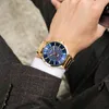 Curren Men Quartz Klockor Mode Casual Full Stål Vattentät Armbandsur Men Datum Business Gold Watch Relogio Masculino Gift 210517