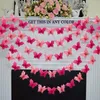 Party Decoration 2.7 M Butterfly Papier Papier Wiszące Garland Banner Dzieci Baby Shower Ślub Happy Birthday Home Po Backdrop