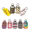 Neoprene Sanitizer Bottle Holder RTS Perfume Keychain Bags Portable Key Rings Hand Soap Bottle Holder Cover 30ML Empty Bottle GYL15