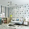 Duvar Kağıtları 2021 Nordic Pembe Üçgen Geometrik Duvar Kağıdı Yatak Odası Mavi Gri Kağıtları Oturma Odası Ev Dekorasyonu HUDAS Güzellik