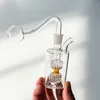 Mini gorgogliatore d'acqua in vetro Tubi Ciotola in vetro Shisha Bruciatore a nafta Narghilè 10mm Acchiappacenere Bong Piccolo Percolatore Accessori per fumatori Regali fantastici per i fumatori